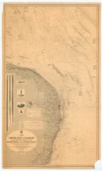 Orford Ness til Blakeney med de utenforliggende grunnene mellom Smiths Knoll og den andre Dowsing