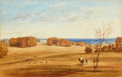 Prospect of Horsley Towers, Surrey (penn og blekk og akvarell)