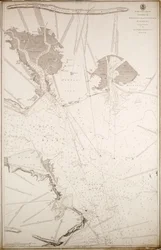 Havnene St. Helen#39;s Road, Spithead, Portsmouth og Langstone. Undersøkt i 1783 av løytnant Murdoch Mackenzie Junior.