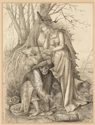Vanitas Allegory: Døden og en ung kvinne