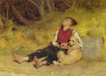 Hans eneste venn (olje på lerret)