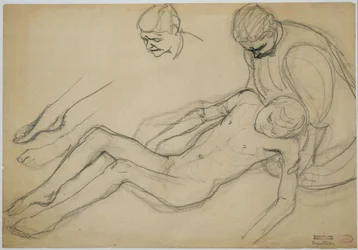 Å bli og gå bort (skisseutkast), ca. 1920 (blyant på papir)