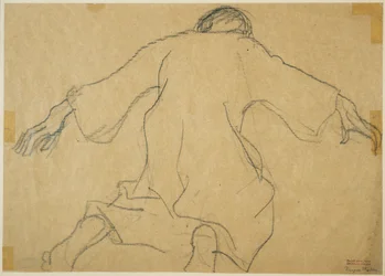 Å bli og gå bort, ca. 1920 (kull på papir)