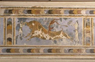 Oksesprang fra palasskomplekset i Knossos