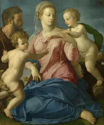 Den hellige familie med den spedbarns døperen Johannes (Madonna Stroganoff)