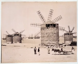 Moulins a Alexandria - fotografi av Zangali-brødrene, sent på 1800-tallet