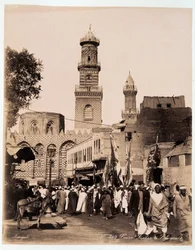 Fest i Kairos gater - fotografi av Zangali-brødrene, sent på 1800-tallet
