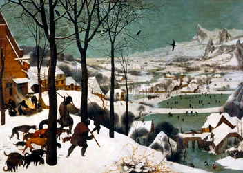 Jegere i snøen, vinter, 1565