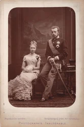 Kronprins Rudolf med prinsesse Stephanie av Belgia i anledning av deres forlovelse, 1880