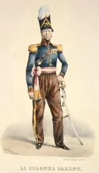Oberst Pierre Joseph Parent (d.1881) ca. 1831 (litho-farge)