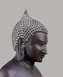 Head of a Buddha, klassisk hedensk stil (c11th-c14th) (metall)