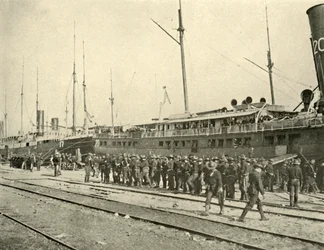 13. infanteri etter drill, spansk-amerikansk krig, juni 1898, 1899.
