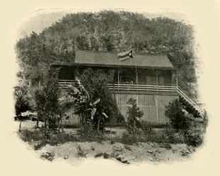 Cubansk hovedkvarter ved Daiquiri, spansk-amerikansk krig, juni 1898, 1899.