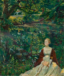 Fra et maleri av Byam Shaw, c1899