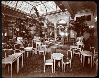 Lounge på Plaza Hotel, ca. 1907 (sølv gelatintrykk)