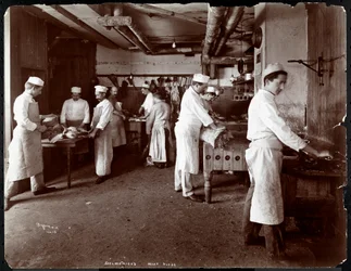 Kjøtthuset på Hotel Delmonico, 1902 (sølv gelatintrykk)