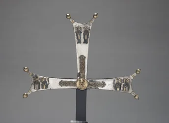 Fragment of a Processional Cross, c.1050 (forgylt sølv, niello)