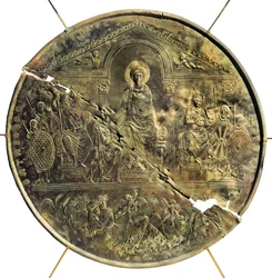 Missorium, stort sølvfat, av Theodosius I (346-395), 4. århundre e.Kr.