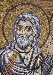 Profeten Jesaja, detalj av innvendige mosaikker i Markuskirken, 12. århundre