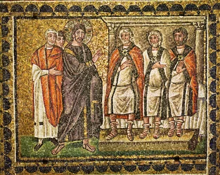 Kristus foran Kaifas og yppersteprestene, 6. århundre (mosaikk)