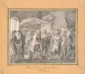 Scene fra Ludvig Holberg "Det arabiske pulveret"