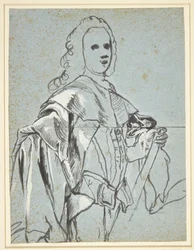 Studie for et portrett, sannsynligvis av A.G. Moltke