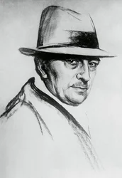 Portrett av Dario Niccodemi (1874-1934), italiensk dramatiker og forfatter