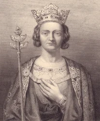 Portrett av kong Philip V av Frankrike, høy (1293-1322), gravering, 9x7 cm, fra Galerie Historique de Versailles, Histoire de France, Charles Gavard Publisher, Paris, ca. 1840