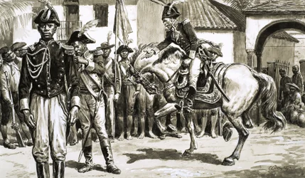 Da britiske styrker invaderte St. Domingue, slo styrkene ledet av Toussaint Louverture tilbake
