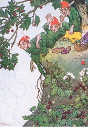 Et eventyr på klippetoppen, fra My Magazine, pub.1922 (farge litho)