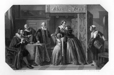 Hugo de Groot Grotius , nederlandsk jurist og filosof fra 1600-tallet, ca 1870.