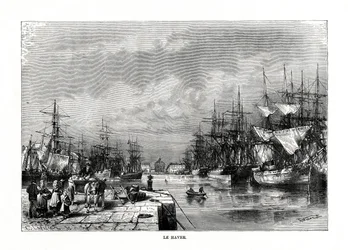 Le Havre, Normandie, Nord-Frankrike, 1879