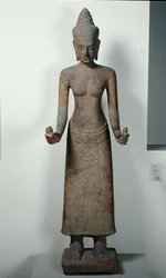 Statue av gudinnen, Lakshmi, fra Preah Ko, Bayon Style