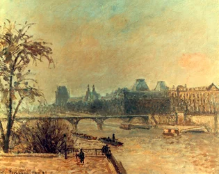 Seinen og Louvre, Paris, 1903