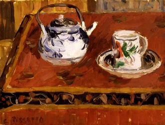 Stilleben, kopp og tekanne, 1899.