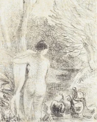 Naken med svaner, ca. 1895 (studie for 258996)