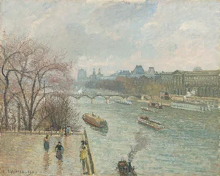 Louvre, ettermiddag, regnvær, 1900