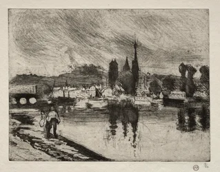 Utsikt over Rouen, 1884.