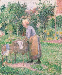 En vaskekvinne i Éragny, 1893.