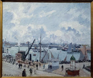 Ytre havn i Le Havre, Southampton brygge Maleri av Camille Pissarro (1830-1903) 1903 Le Havre, Museum of Fine Arts