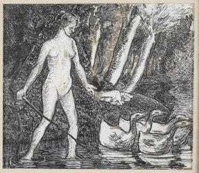 Bader med gjess, 1895