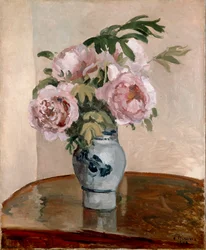 Bukett med rosa peoner, 1873