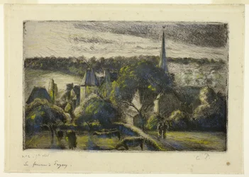 Kirke og gård i Éragny