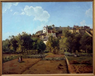 Hermitage i Pontoise. Maleri av Camille Pissarro (1830-1903)