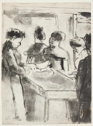 La Charcuterie (Svineslakteren) 1895 (monotype med håndfarging i dyptrykk)