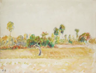 Studie av frukthagen ved Eragny-sur-Epte, sett fra kunstnerens hus, c1886-1890