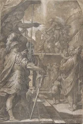 Martyrdøden til en kvinnelig Saint Agnes, 1605-9.