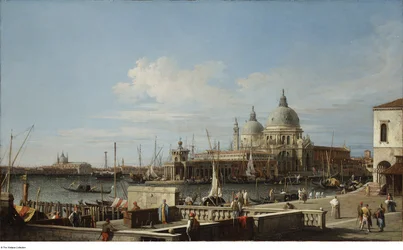 Etter Canaletto - Venezia the Dogana og Santa Maria della Salute fra Molo, ca. 1740 - 1760