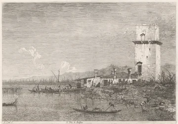 La Torre di Malghera Ansikter på eksisterende og oppfunne steder (serietittel) Vedute altre prese da i Luoghi altre ideate av Antonio Canal (serietittel)