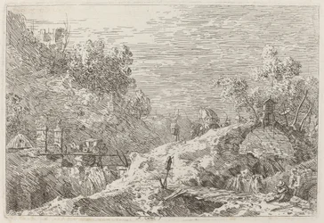Fjelllandskap med fem broer